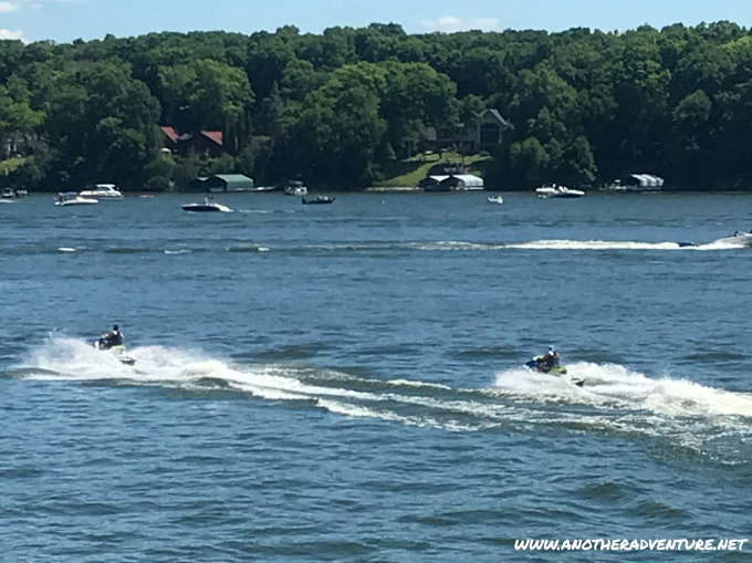 Dave and Lee Jet Skiing