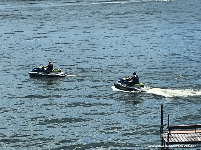 Dave and Lee Jet Skiing